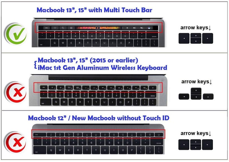 Funut Compatible with MacBook Pro Keyboard Cover Touch Bar 13 inch Silicone Keyboard Skin and 15 inch Premium Ultra Thin TPU 2019-2016 (Model A2159 A1989 A1990 A1706 A1707) Skin Protector - Nebula - Image 4